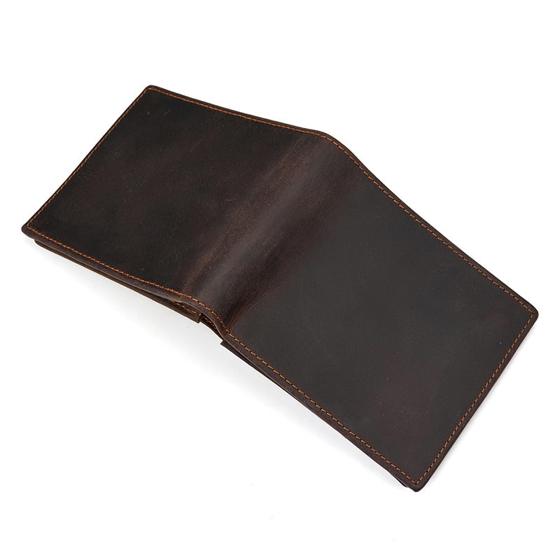 Brown Vrtical Stroke Men's Vintage Wallet Multi-Card Slots Large Capacity Coin Purse Casual Clutch Bag for Everyday Use - Image 4