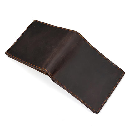 Dark Brown Vrtical Stroke Men's Vintage Wallet Multi-Card Slots Large Capacity Coin Purse Casual Clutch Bag for Everyday Use - Image 4