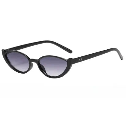 Black Frame With Grey Flakes 2PCS Fashionable Cat-Eye Sunglasses for Women - Retro INS Style UV Protection Shades