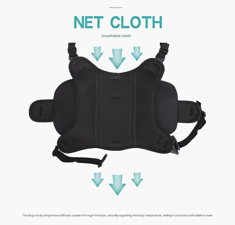 Blue Reflective Dog Saddle Harness with Storage Bags - Adjustable Pet Backpack for Outdoor Adventures - Image 2