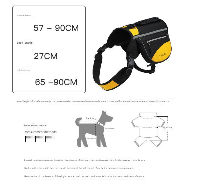 Blue Reflective Dog Saddle Harness with Storage Bags - Adjustable Pet Backpack for Outdoor Adventures - Image 3