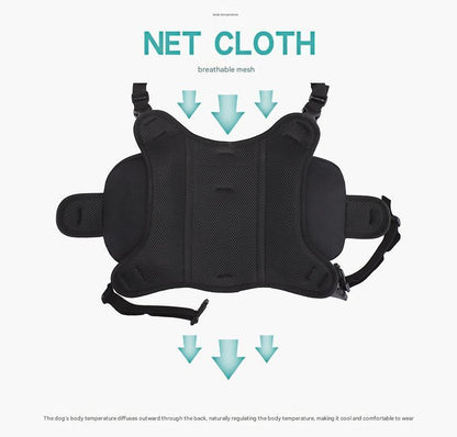 Orange Reflective Dog Saddle Harness with Storage Bags - Adjustable Pet Backpack for Outdoor Adventures - Image 2