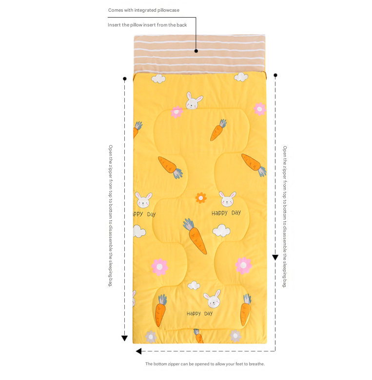 Premium Lightweight Nap Sleeping Bag | 80 x 190 cm Washable Quilted Cotton Single Person Sleep Sack | Ideal for Office and Student Dorm - Image 2