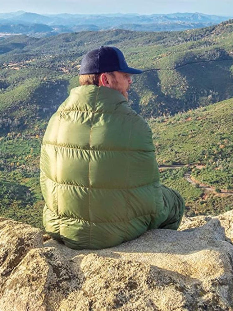 Grey Compact Lightweight Quilted Blanket - Soft, Warm, and Portable for Outdoor Adventures - Image 2