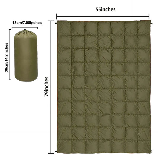 Grey Compact Lightweight Quilted Blanket - Soft, Warm, and Portable for Outdoor Adventures - Image 4