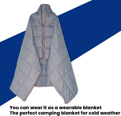 Black Compact Lightweight Quilted Blanket - Soft, Warm, and Portable for Outdoor Adventures - Image 7