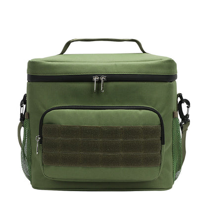 Green Tactical Insulated Camouflage Lunch Bag | Large Capacity Waterproof Oxford Cooler | Portable Thermal Meal Prep Tote for Work and Outdoor