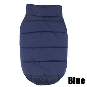 XXXL Navy Blue Premium Fleece-Lined Pet Winter Vest | Thickened Padded Dog and Cat Coat | Warm Windproof Outdoor Jacket