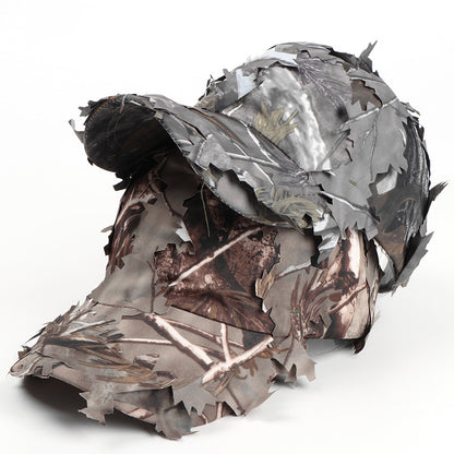 Brown 3D Leaf Camouflage Baseball Cap – American-Style Outdoor Tactical Hat for Hunting, Camping & Survival - Image 2