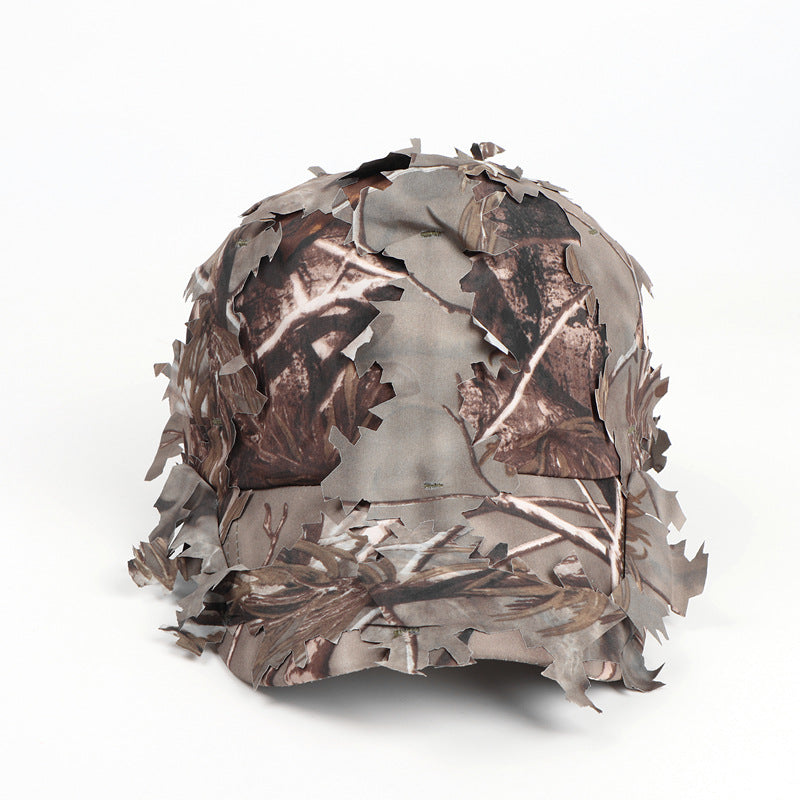 Brown 3D Leaf Camouflage Baseball Cap – American-Style Outdoor Tactical Hat for Hunting, Camping & Survival - Image 4
