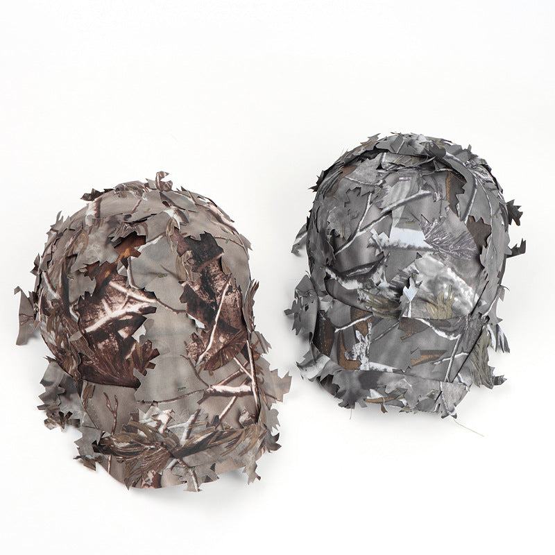 Grey 3D Leaf Camouflage Baseball Cap – American-Style Outdoor Tactical Hat for Hunting, Camping & Survival - Image 3