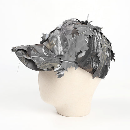 Grey 3D Leaf Camouflage Baseball Cap – American-Style Outdoor Tactical Hat for Hunting, Camping & Survival - Image 4