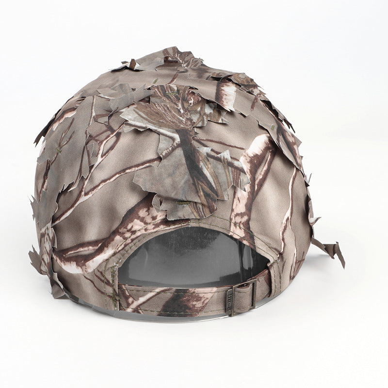 Grey 3D Leaf Camouflage Baseball Cap – American-Style Outdoor Tactical Hat for Hunting, Camping & Survival - Image 6