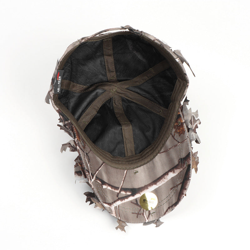 Grey 3D Leaf Camouflage Baseball Cap – American-Style Outdoor Tactical Hat for Hunting, Camping & Survival - Image 7