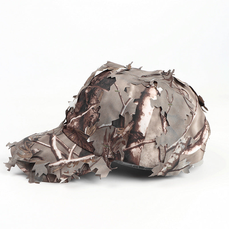 Grey 3D Leaf Camouflage Baseball Cap – American-Style Outdoor Tactical Hat for Hunting, Camping & Survival - Image 8