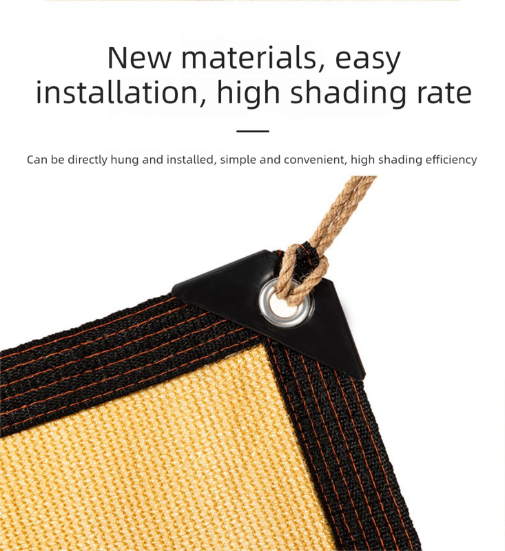 Beige Shade Net – Outdoor Sunshade and Heat-Insulating Net for Courtyard, Reinforced with Hemming and Grommets(4*5M) - Image 2