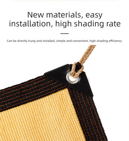 Beige Shade Net – Outdoor Sunshade and Heat-Insulating Net for Courtyard, Reinforced with Hemming and Grommets(4*5M) - Image 2