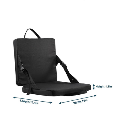 Black Portable Foldable Outdoor Seat – Multi-Functional Stadium & Boat Chair with Carry Handle - Image 2