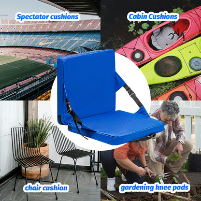 Black Portable Foldable Outdoor Seat – Multi-Functional Stadium & Boat Chair with Carry Handle - Image 5