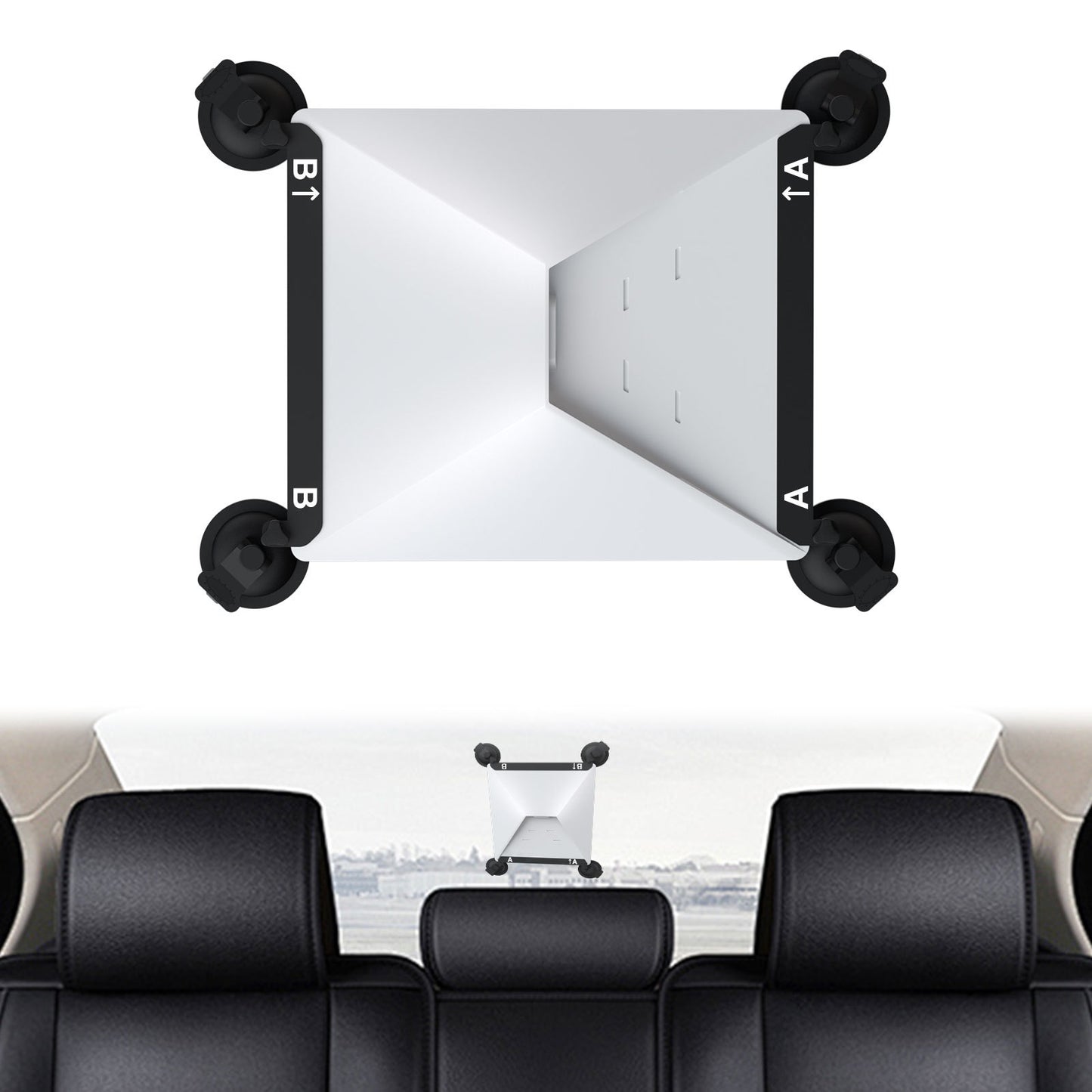 10 Pcs Black Heavy-Duty Suction Cup Mount for Starlink Mini - All-Weather Car, RV & Boat Bracket