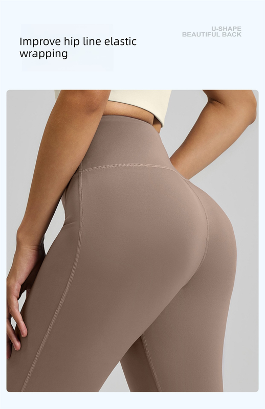 XXXL Coffee High-Waisted Flared Yoga Pants – Sculpting & Slimming Fitness Leggings - Image 3