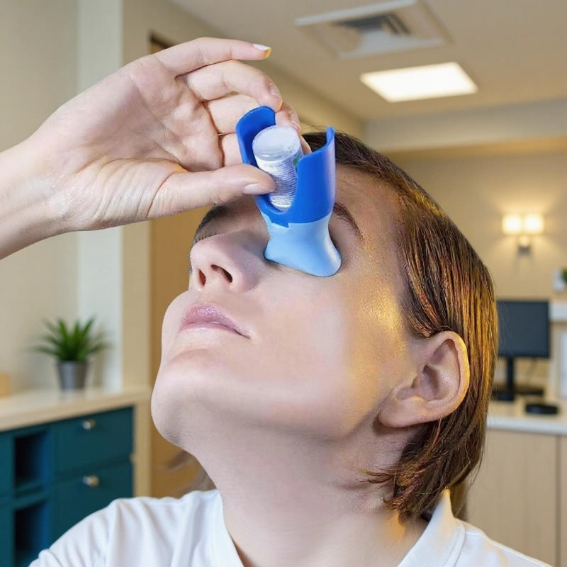 Dark Blue Eye Drop Applicator – Safe & Hygienic Eyedrop Dispenser for Precise Application - Image 2
