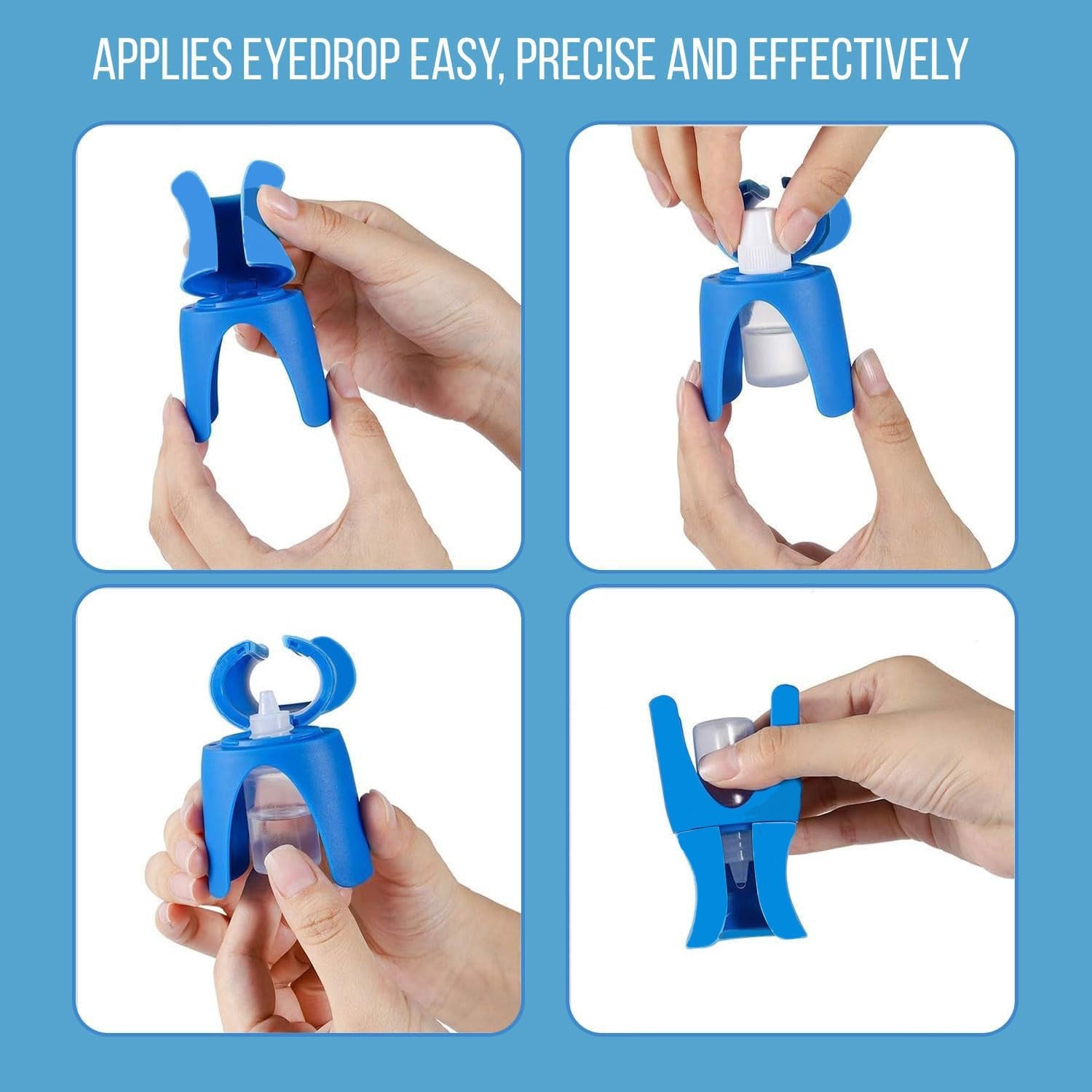 Dark Blue Eye Drop Applicator – Safe & Hygienic Eyedrop Dispenser for Precise Application - Image 3