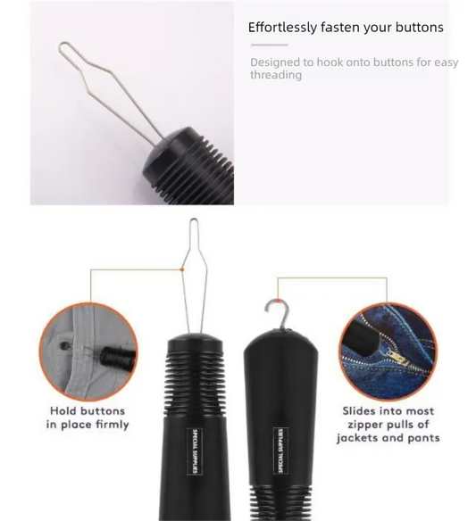 Black Dressing Aid Tool – Button & Zipper Assistant for Elderly and People with Limited Mobility - Image 3