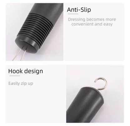 Grey Dressing Aid Tool – Button & Zipper Assistant for Elderly and People with Limited Mobility - Image 2