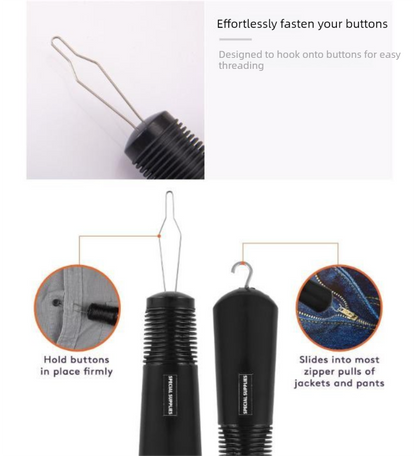 2 Pcs (Black and Grey) Dressing Aid Tool – Button & Zipper Assistant for Elderly and People with Limited Mobility - Image 3