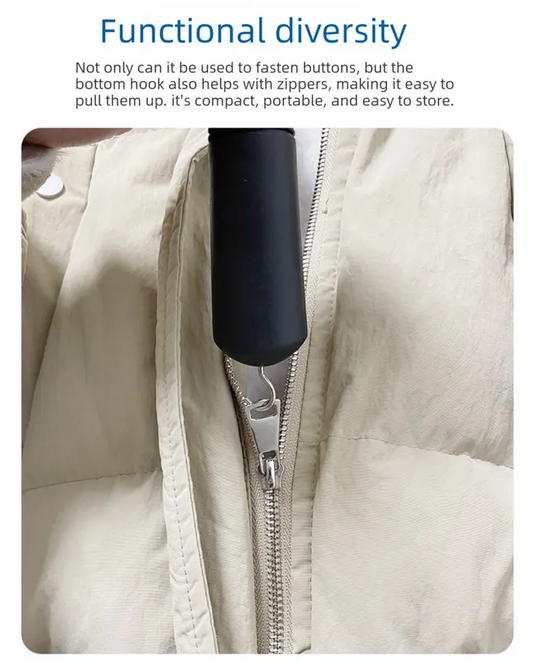 2 Pcs (Black and Grey) Dressing Aid Tool – Button & Zipper Assistant for Elderly and People with Limited Mobility - Image 4