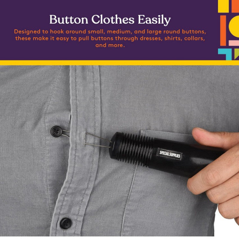 2 Pcs (Black and Grey) Dressing Aid Tool – Button & Zipper Assistant for Elderly and People with Limited Mobility - Image 5