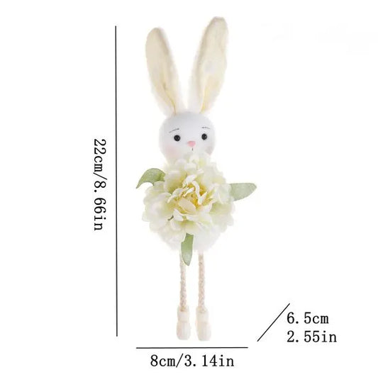 Green Easter Bunny Flower Hanging Decoration for Home, Garden or Party Scene - Image 4