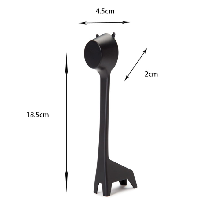 Giraffe-Shaped Coffee Scoop Set of 10 in Black ABS Plastic for Precise Coffee Grounds Measurement - Image 4