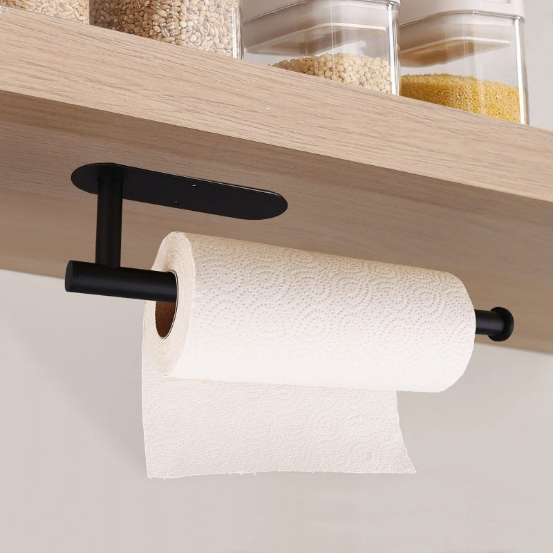 Silver Stainless Steel Kitchen Paper Holder with Adhesive Mounting – Under Cabinet Tissue Roll Rack for Paper Towels, Toilet Paper or Plastic Wrap - Image 3