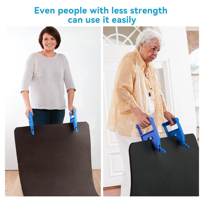 Blue Mat Lifter Handle Set of 2 – Lightweight Plastic Tool for Easy, Hands-Free Moving of Rugs, Mats, and Carpets - Image 6