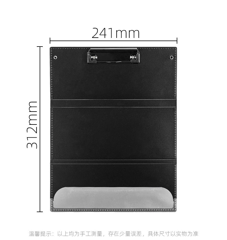 Black Three-Fold Clipboard with Document Holder – PP Material, Compact Design for Medical & Office Use - Image 5