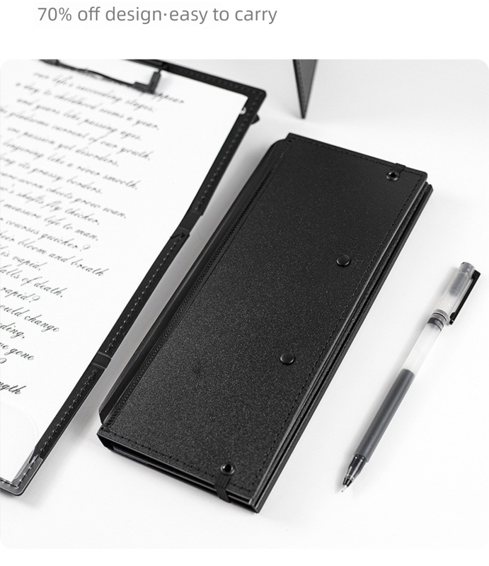 Blue-green Three-Fold Clipboard with Document Holder – PP Material, Compact Design for Medical & Office Use - Image 3