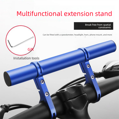 Blue 30cm Aluminum Bicycle Handlebar Extension Bracket – Multi-Functional Mount for Bike Accessories - Image 4