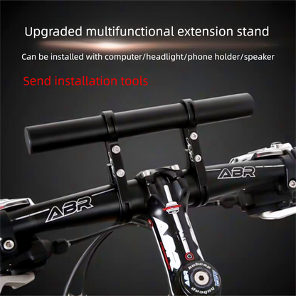 Black 30cm Aluminum Bicycle Handlebar Extension Bracket – Multi-Functional Mount for Bike Accessories - Image 3