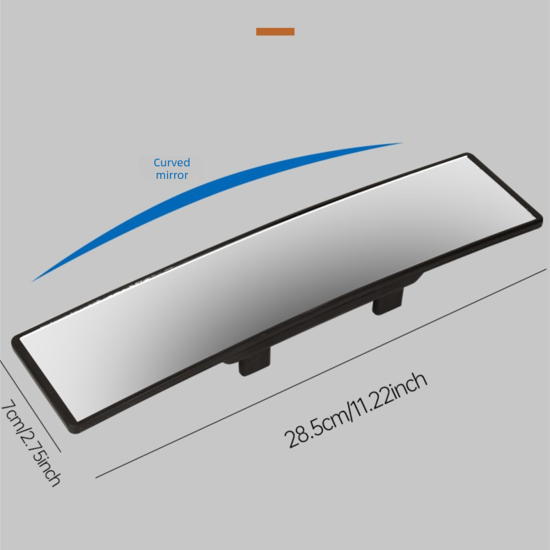 Wide-View Curved Interior Rearview Mirror – Anti-Glare, Anti-Fog, Easy Clip-On Installation - Image 6