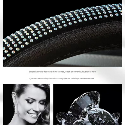 Light purple Crystal Rhinestone Steering Wheel Cover – Elastic Stretch Design with Full Diamond Embellishment - Image 3