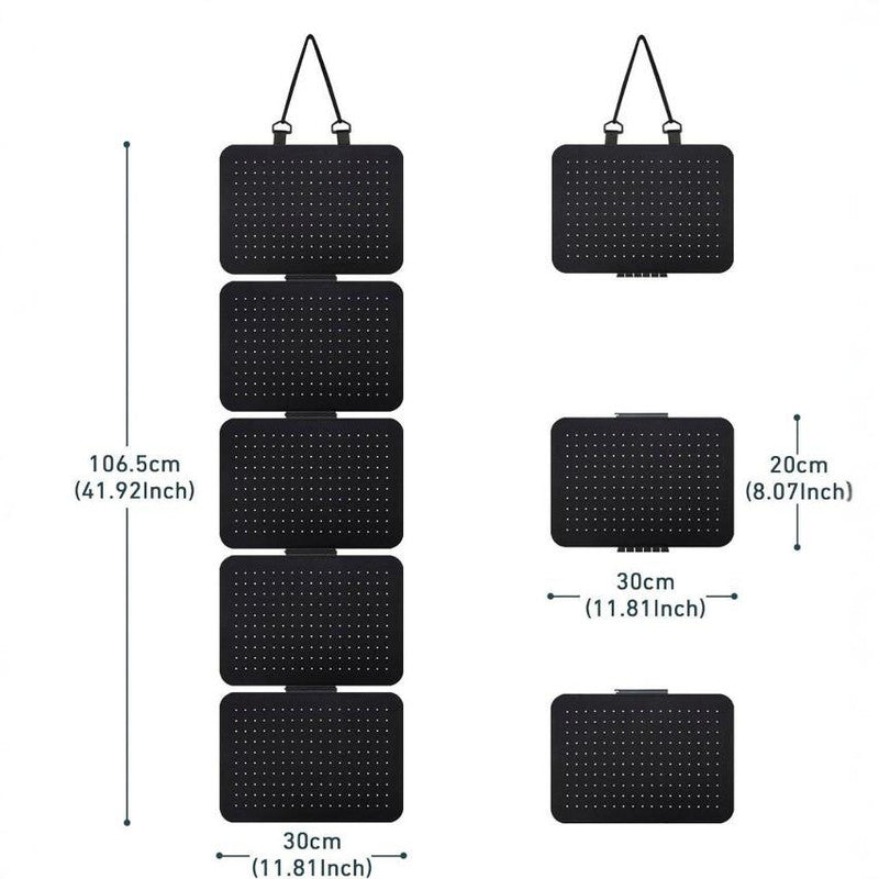 Black Pin Storage Hanging Organizer – 5-Piece Removable Felt Board Display Rack for Brooches, Badges & Collectibles - Image 2