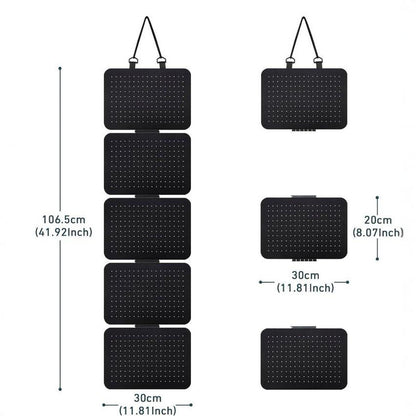 Black Pin Storage Hanging Organizer – 5-Piece Removable Felt Board Display Rack for Brooches, Badges & Collectibles - Image 2