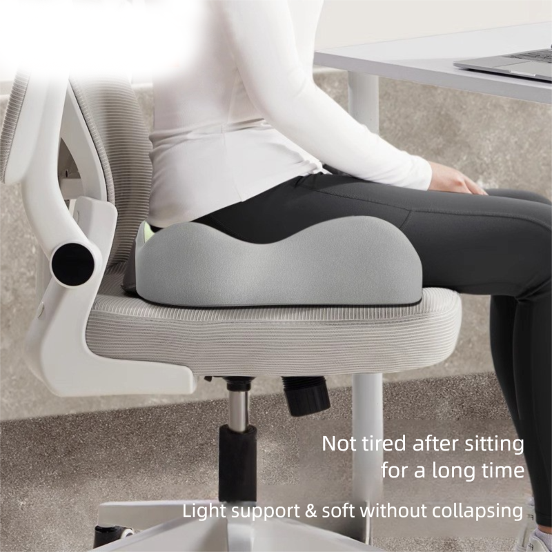 Grey Ergonomic Memory Foam Seat Cushion – Coccyx Relief for Office, Car and Long Sitting - Image 5