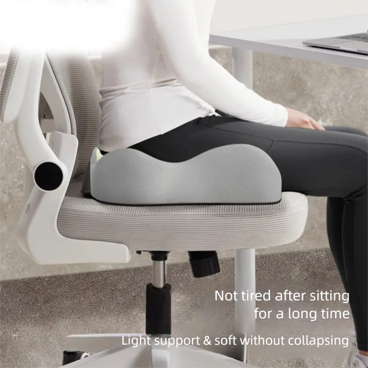 Grey Ergonomic Memory Foam Seat Cushion – Coccyx Relief for Office, Car and Long Sitting - Image 5