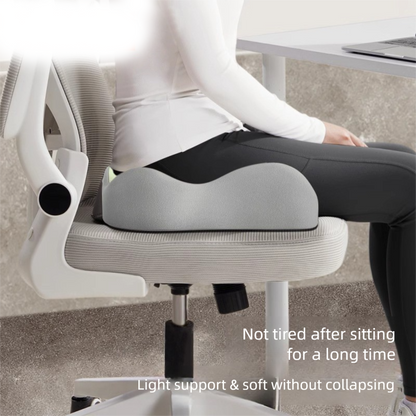Green and grey two-tone Ergonomic Memory Foam Seat Cushion – Coccyx Relief for Office, Car and Long Sitting - Image 5