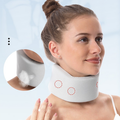 Black Neck Support Brace for Posture Correction – Cervical Collar with Cooling Fabric and Adjustable Fit for Office, Driving and Daily Use - Image 3