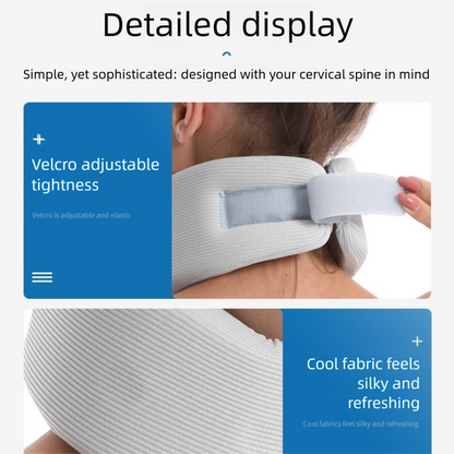 Black Neck Support Brace for Posture Correction – Cervical Collar with Cooling Fabric and Adjustable Fit for Office, Driving and Daily Use - Image 4