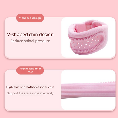 Blue Hollow Neck Support Brace – Ergonomic Cervical Collar with Breathable Design for Posture Correction and Daily Use - Image 3